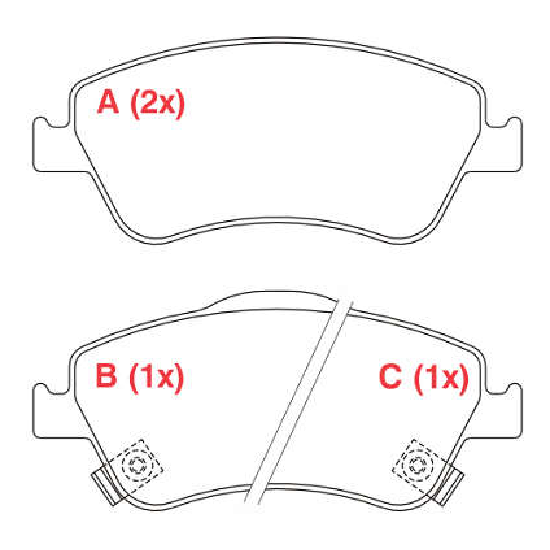 Pastilha de Freio Dianteira para Toyota Corolla - Willtec - PW706