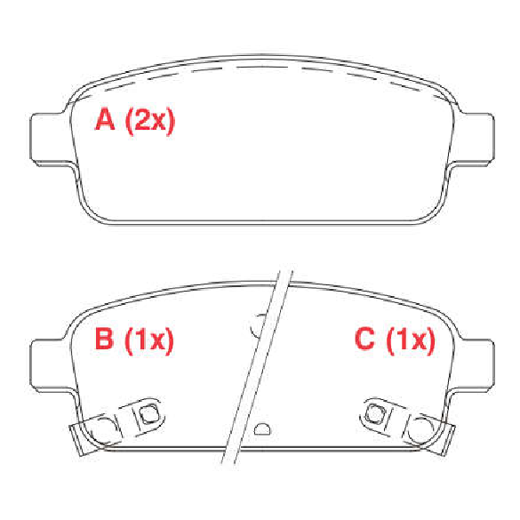 Pastilha de Freio Traseira para Chevrolet Cruze e Cruze Sport6 - Willtec - PW887
