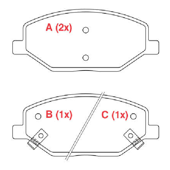 Pastilha de Freio Dianteira para Chevrolet COBALT e Spin - Willtec - PW972