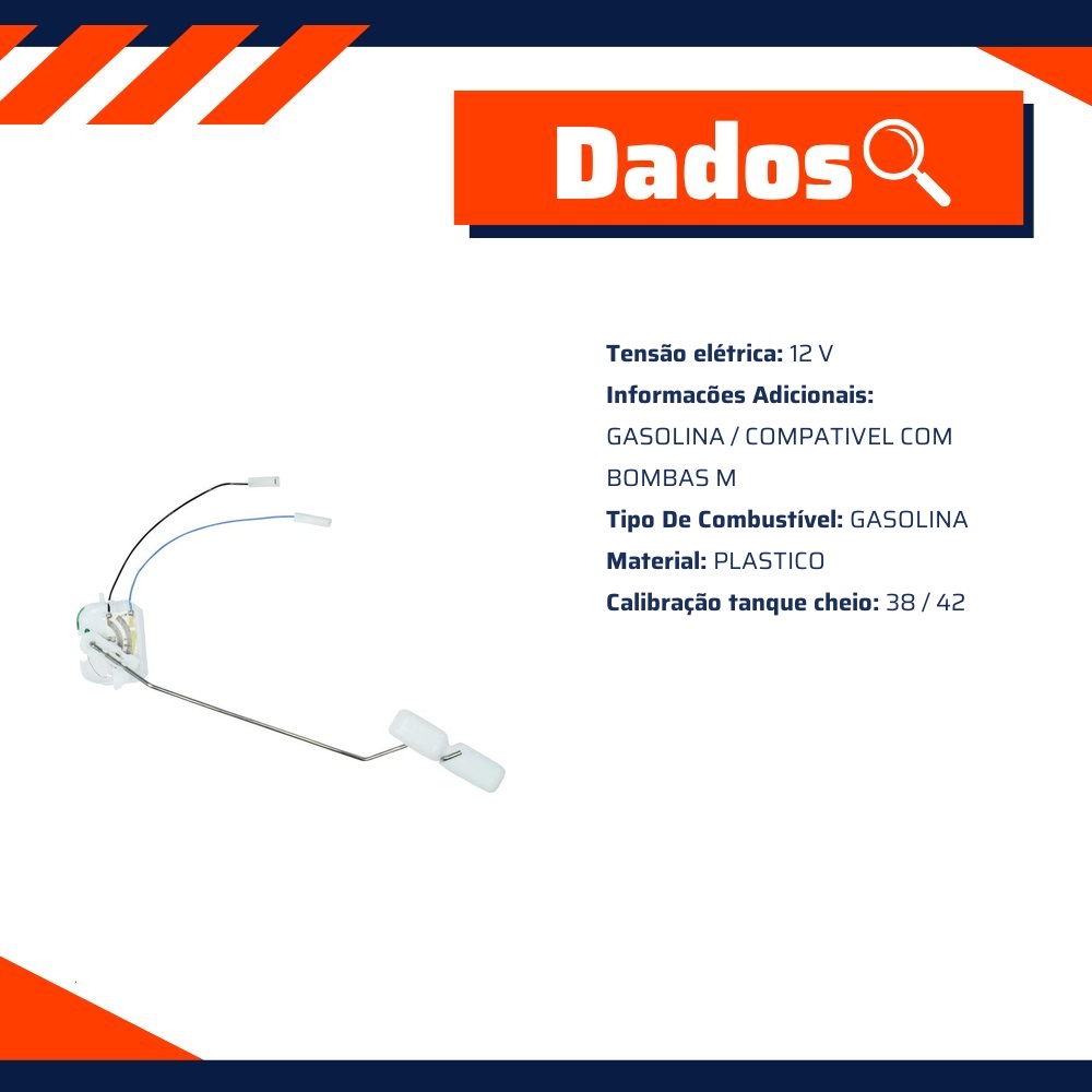 Sensor de Nível de Combustível Gasolina para Volkswagen Gol e Parati - TSA - T-010002