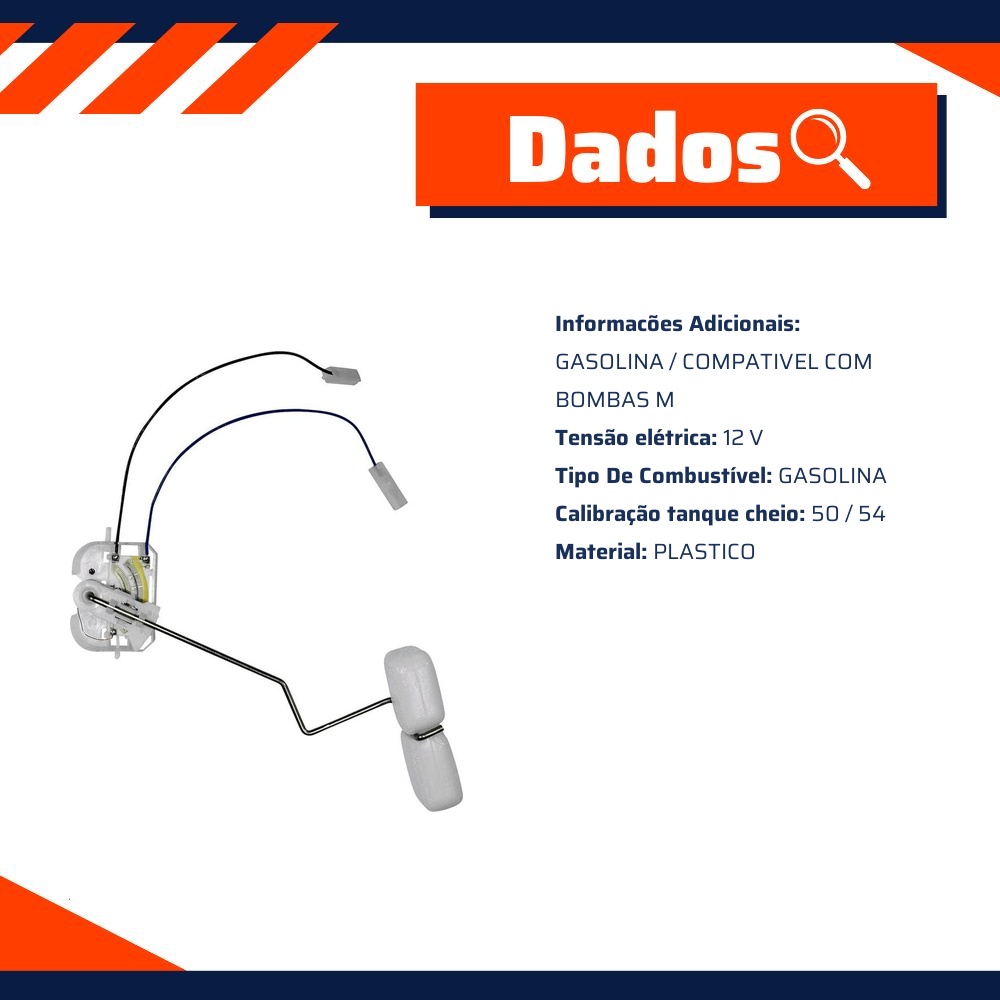 Sensor de Nível de Combustível Gasolina para Fiat Strada e Uno - TSA - T-010004