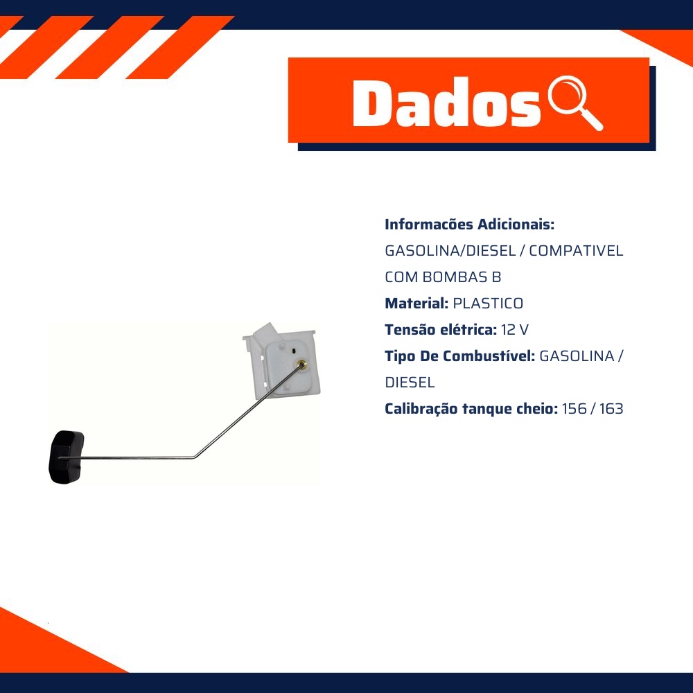Sensor de Nível de Combustível Gasolina para Ford F-250 e F-350 - TSA - T-010024