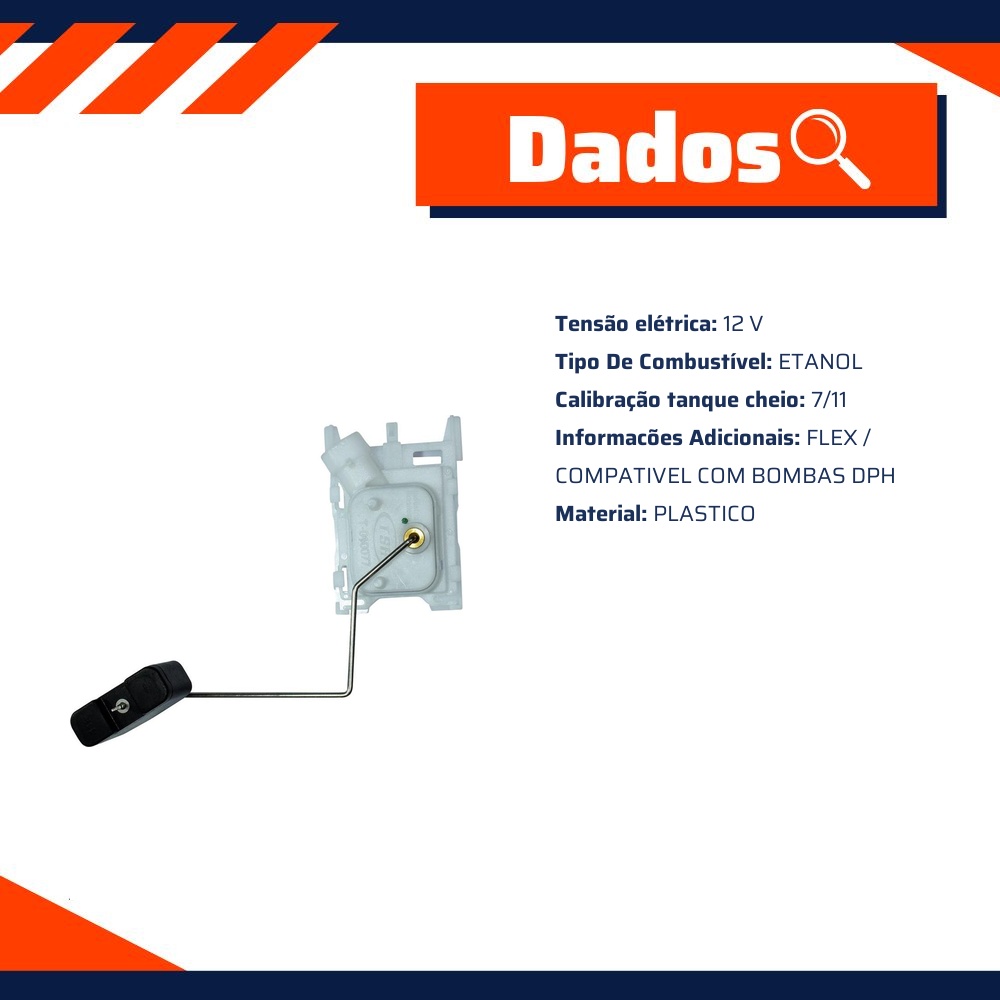 Sensor de Nível de Combustível Flex para Ford Ka - TSA - T-010077