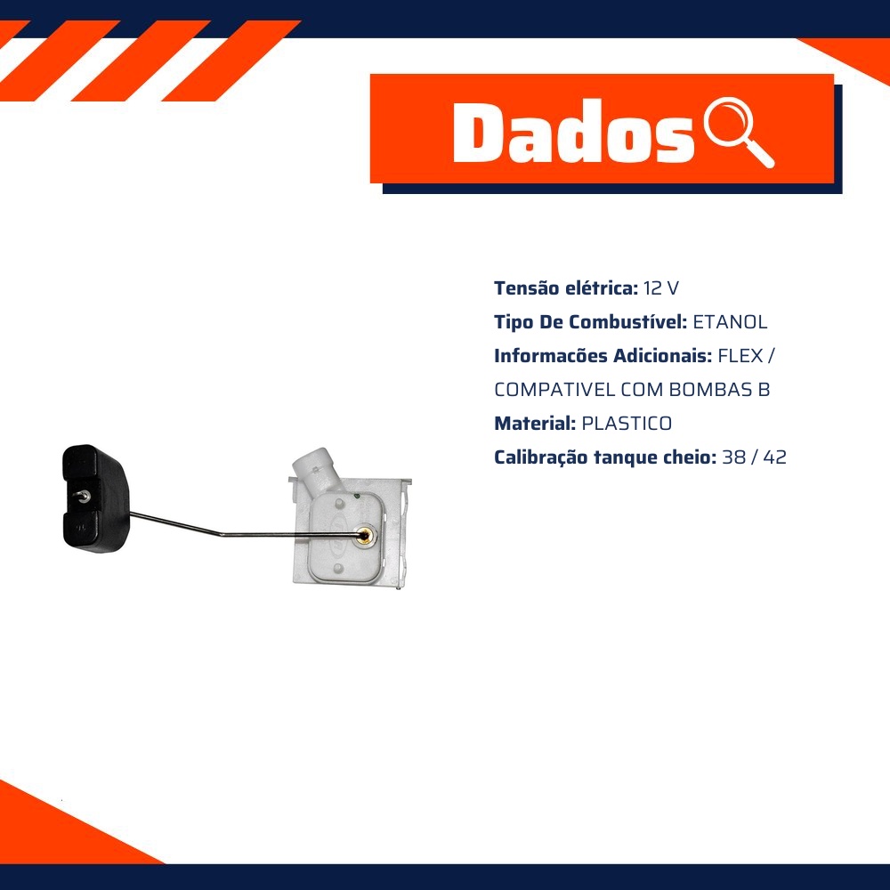 Sensor de Nível de Combustível Flex - TSA - T-010095