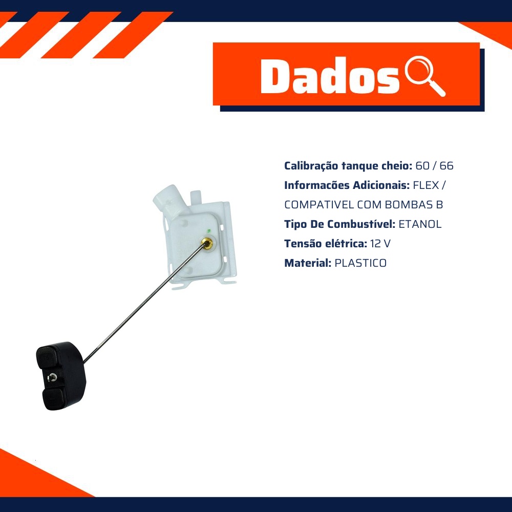 Sensor de Nível de Combustível Flex - TSA - T-010116