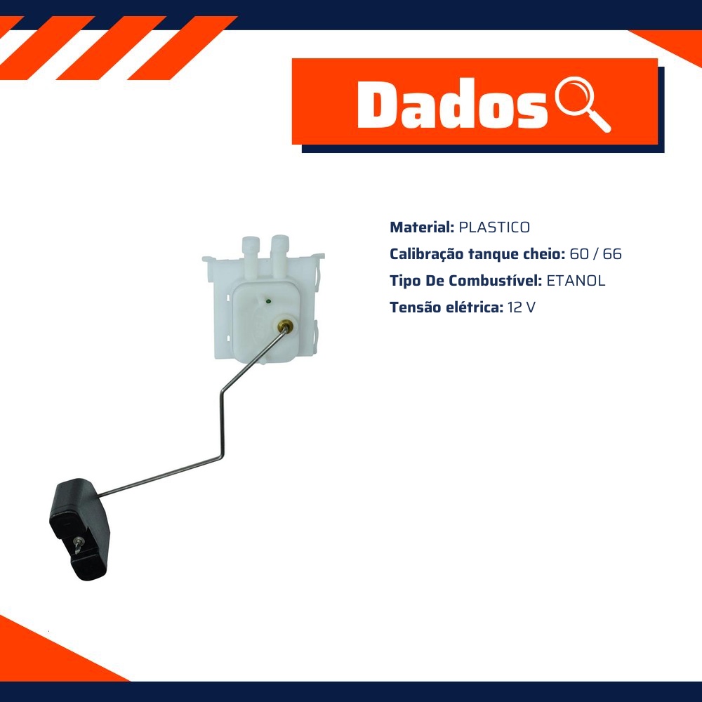 Sensor de Nível de Combustível Flex para Fiat Doblo - TSA - T-010133