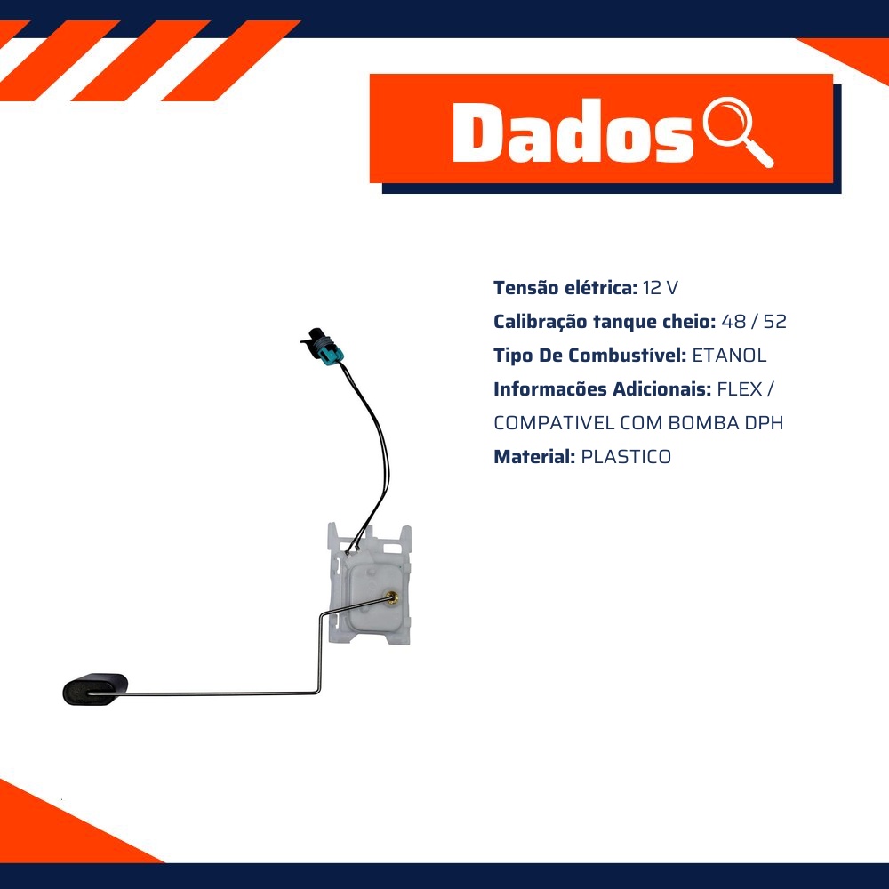 Sensor de Nível de Combustível Flex - TSA - T-010218