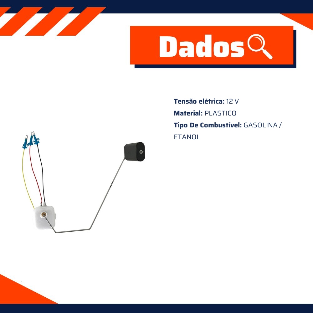 Sensor de Nível de Combustível Etanol para Volkswagen Cross Up! e Up! - TSA - T-010256