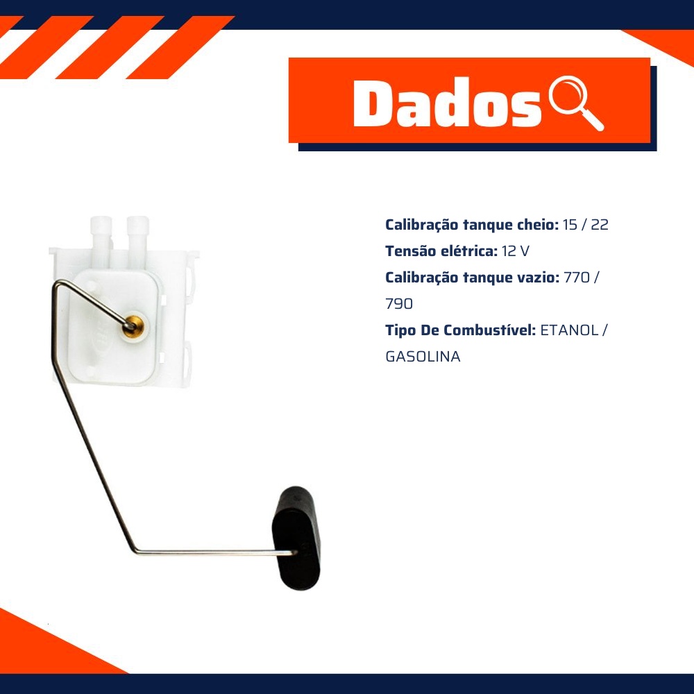 Sensor de Nível de Combustível Flex para Honda FIT e WR-V - TSA - T-010303