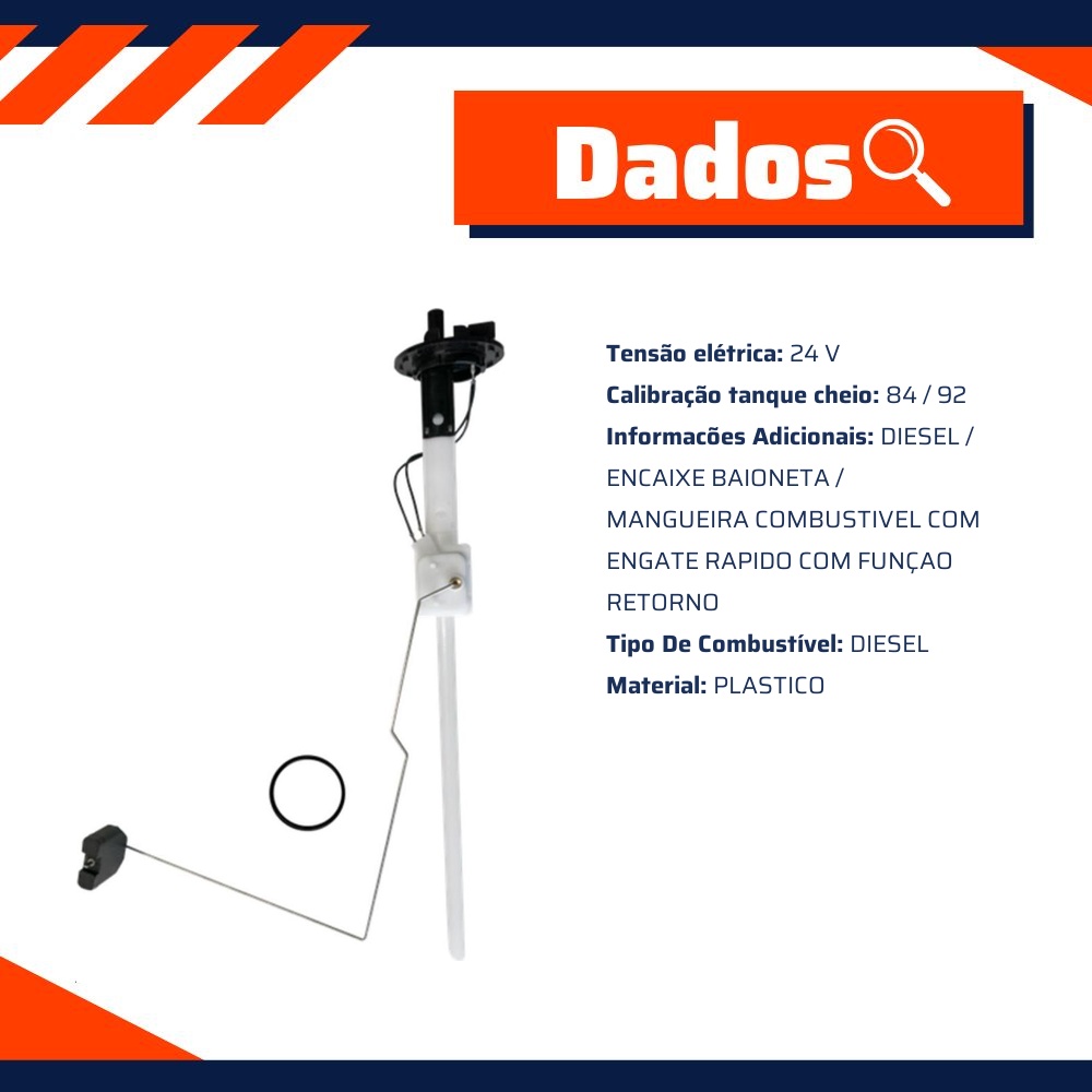 Sensor de Nível de Combustível Gasolina - TSA - T-070027