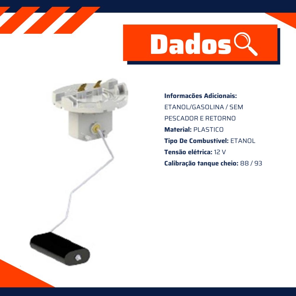 Sensor de Nível de Combustível Etanol para Chevrolet Monza - TSA - T-090013