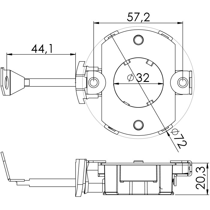 Porta Escovas para Motor de Partida com 4 Escovas - Unifap - 1.108/4