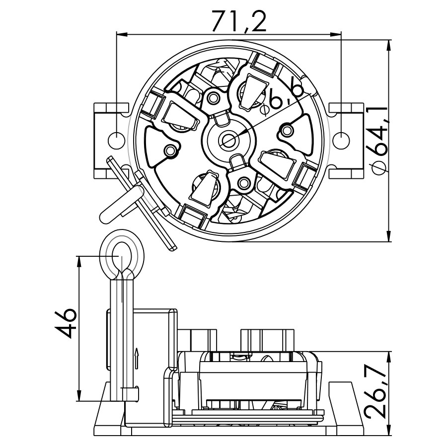 Porta Escovas para Motor de Partida com 4 Escovas - Unifap - 1.303/4