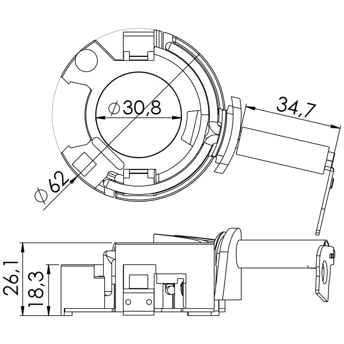 Porta Escovas para Motor de Partida com 4 Escovas - Unifap - 1.252/4