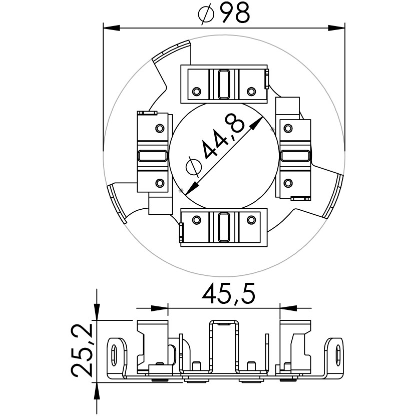 Porta Escovas para Motor de Partida com 4 Escovas para Ford Maverick - Unifap - 1.103/4