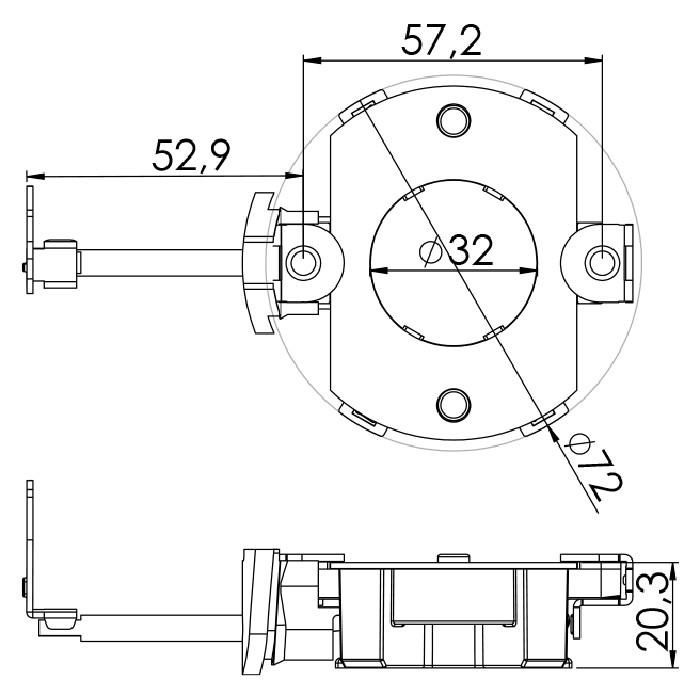 Porta Escovas para Motor de Partida com 4 Escovas - Unifap - 1.109/4