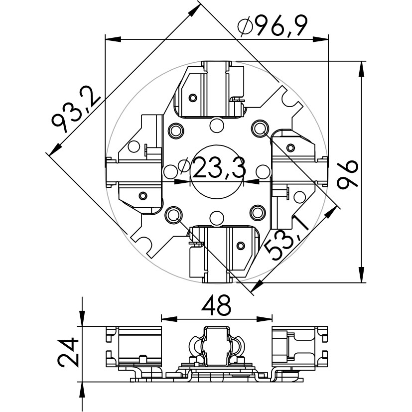 Porta Escovas para Motor de Partida com 4 Escovas para Peugeot 504 - Unifap - 1.151/4