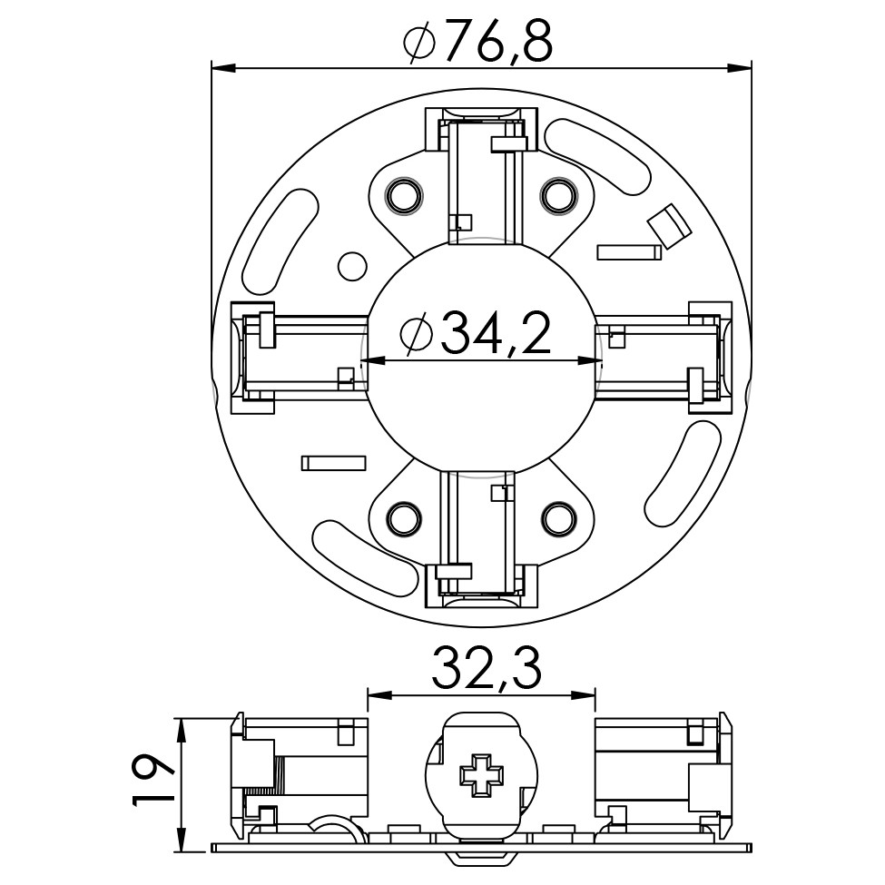 Porta Escovas para Motor de Partida com 4 Escovas - Unifap - 1.186/4