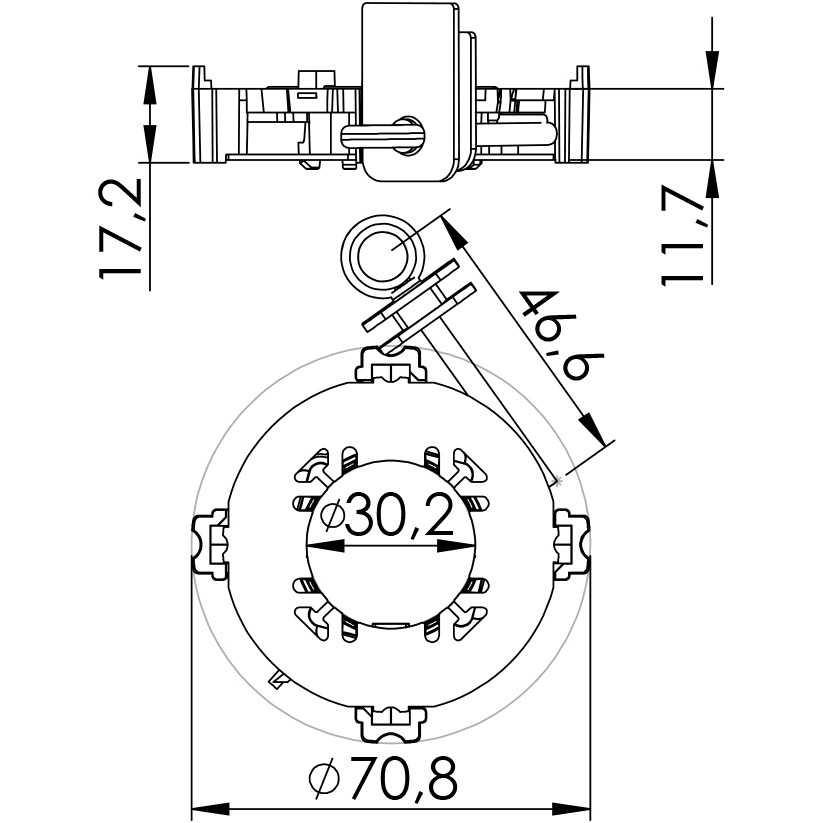 Porta Escovas para Motor de Partida com 3 Escovas - Unifap - 1.204/3