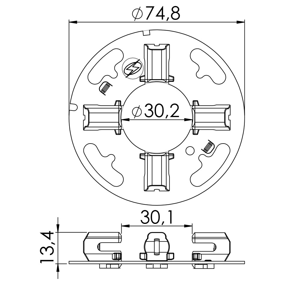 Porta Escovas para Motor de Partida com 4 Escovas - Unifap - 1.227/4