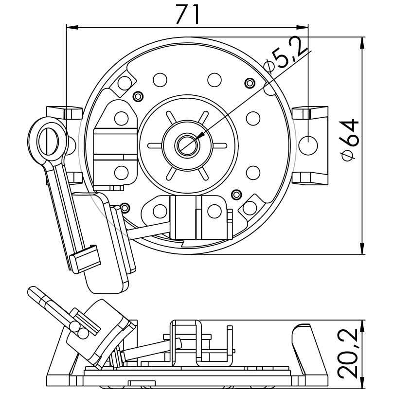 Porta Escovas para Motor de Partida com 2 Escovas - Unifap - 1.287/2