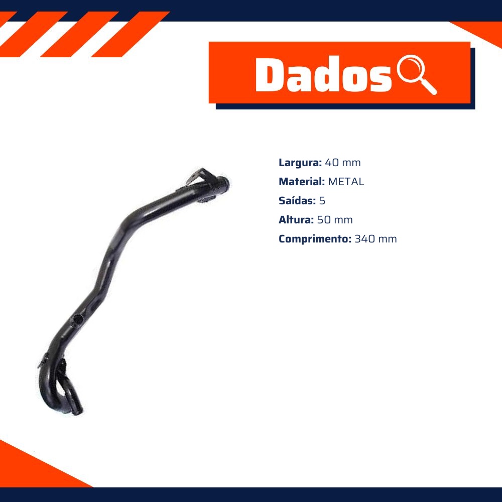 Tubo de Arrefecimento do Motor para Volkswagen Amarok - Valclei - VC-100.D