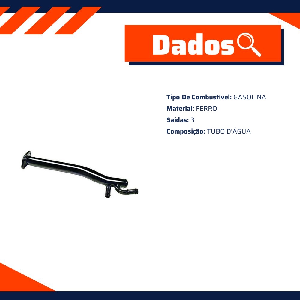 Tubo de Arrefecimento do Motor para Fiat Fiorino e Uno - Valclei - VC-216
