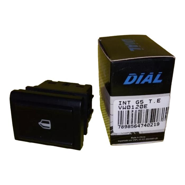 Interruptor do Vidro Elétrico Traseiro Esquerdo - Dial - VW0120E