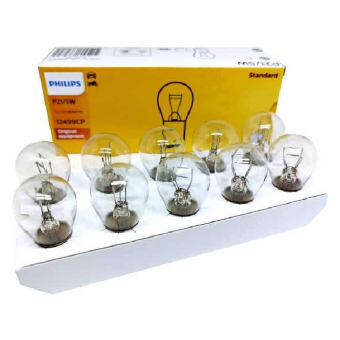 10 Lâmpadas P21 5W 12V - Philips - 12499CP
