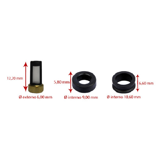 Kit de Filtros para Bico Injetor para Toyota Corolla e Fielder - DS - 1252
