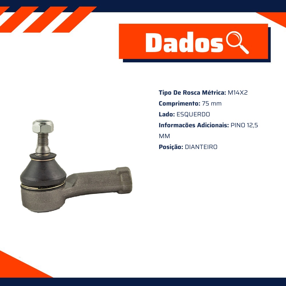 Terminal de Direção Esquerdo para Ford Focus e Focus Sedan - First - 21026