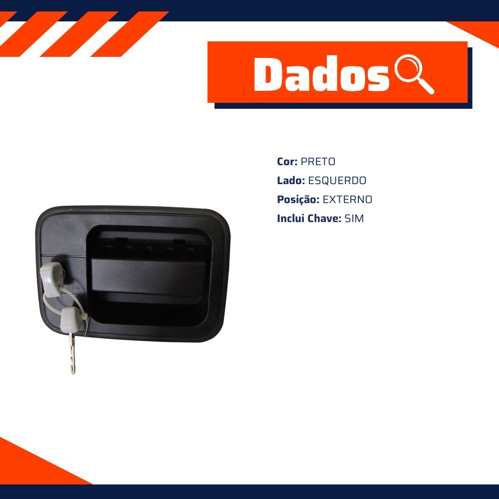 Maçaneta Externa Preta - ORI - 8803