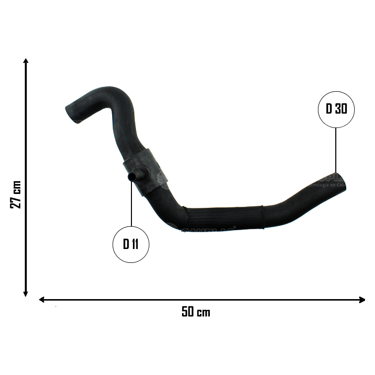 Mangueira do Radiador Inferior para Citroen C4 - Cauplas - 9476