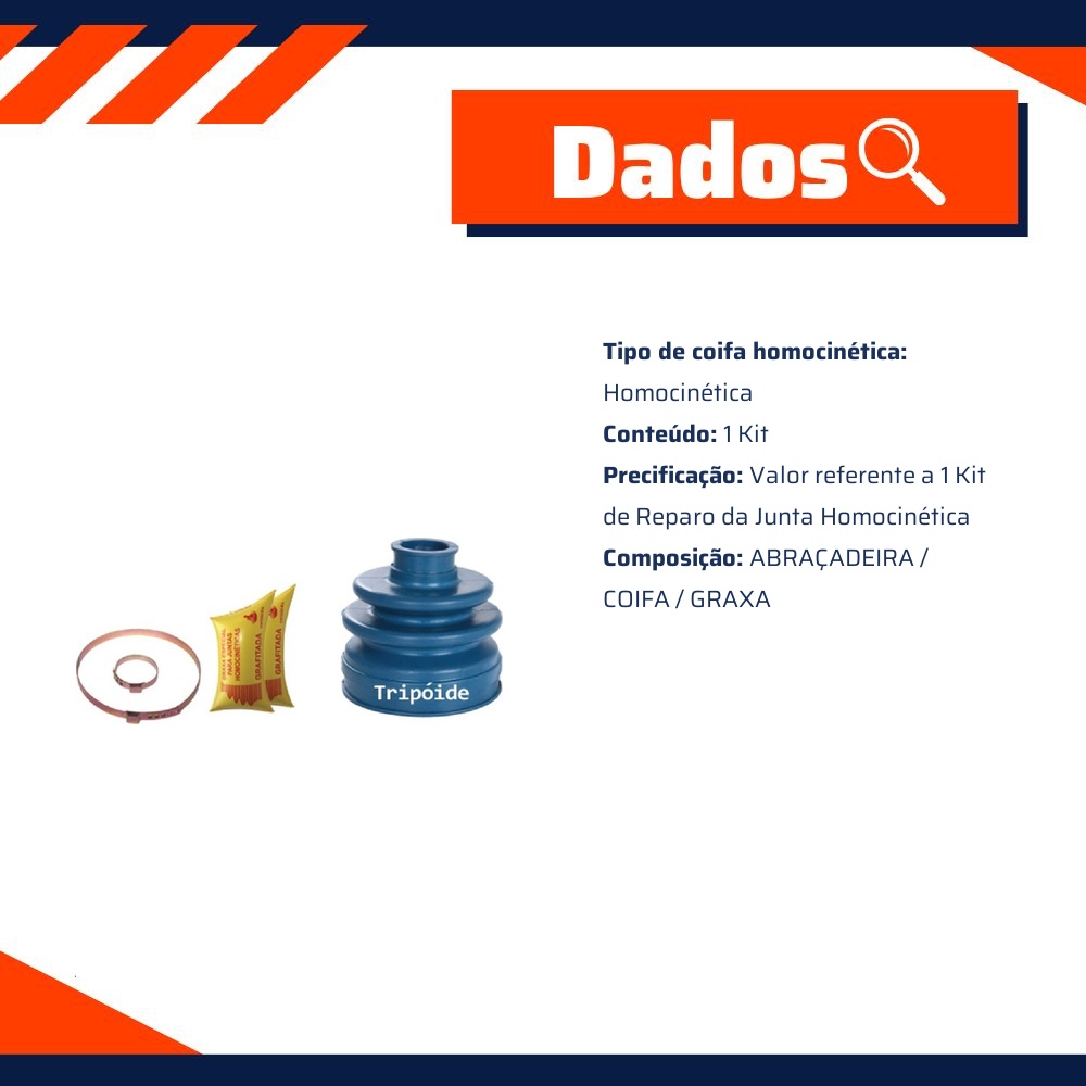 Kit de Reparo da Junta Homocinética para Hyundai Azera e Veracruz - 4x4 - A-346