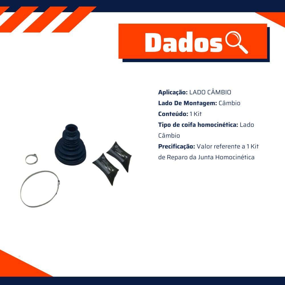 Kit de Reparo da Junta Homocinética Lado Câmbio para Chevrolet S10 - 4x4 - A-37