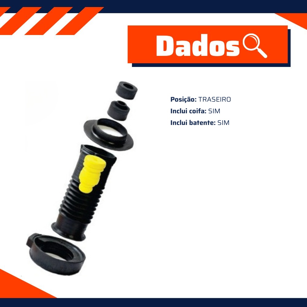 Kit de Reparo do Amortecedor Traseiro para Jeep Compass - 4x4 - D-1222