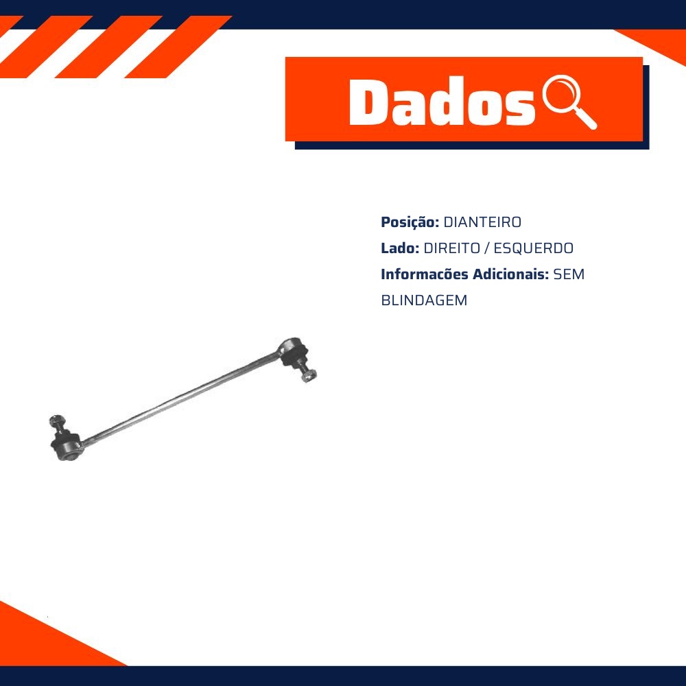 Bieleta Diant Direita ou Esquerda - Grazzimetal - GM-2286-A