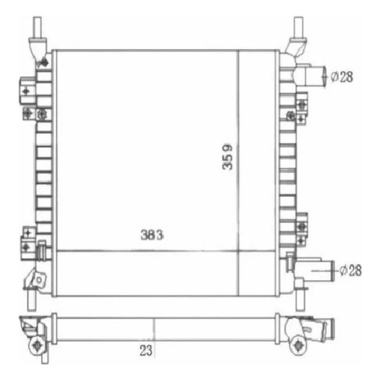 Radiador de Água do Motor para Ford Ka - Notus - NT-7125.523