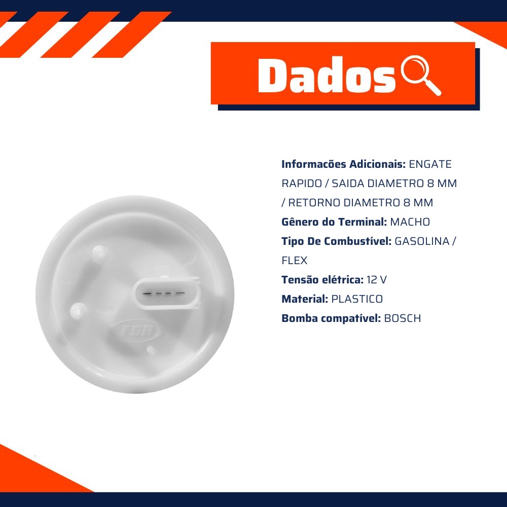 Flange da Bomba de Combustível Flex - TSA - T-030033