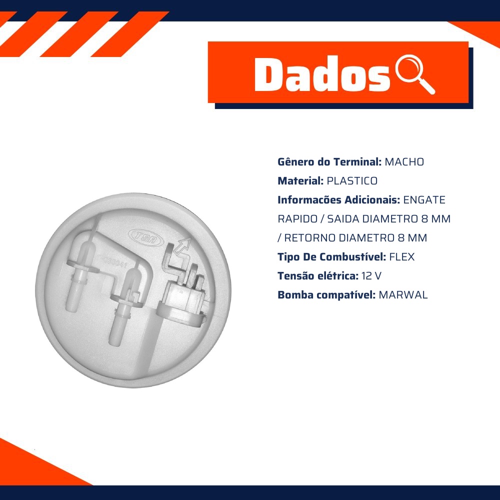Flange da Bomba de Combustível Flex - TSA - T-030041