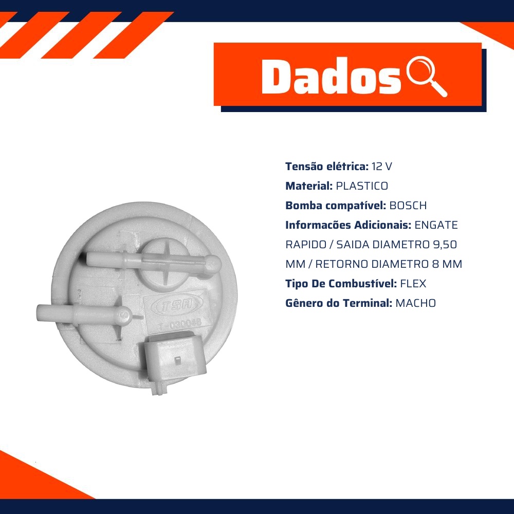 Flange da Bomba de Combustível Flex para Chevrolet Blazer e S10 - TSA - T-030048