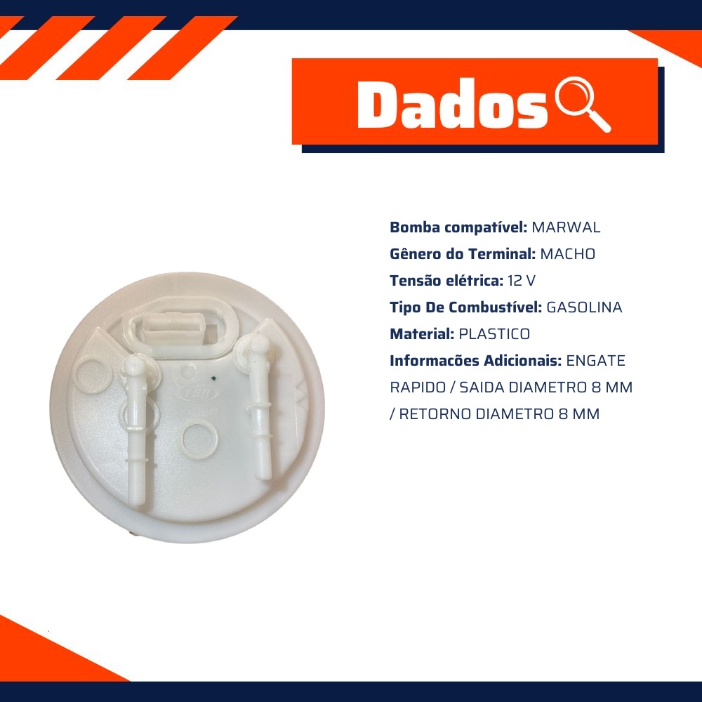 Flange da Bomba de Combustível Gasolina - TSA - T-030049