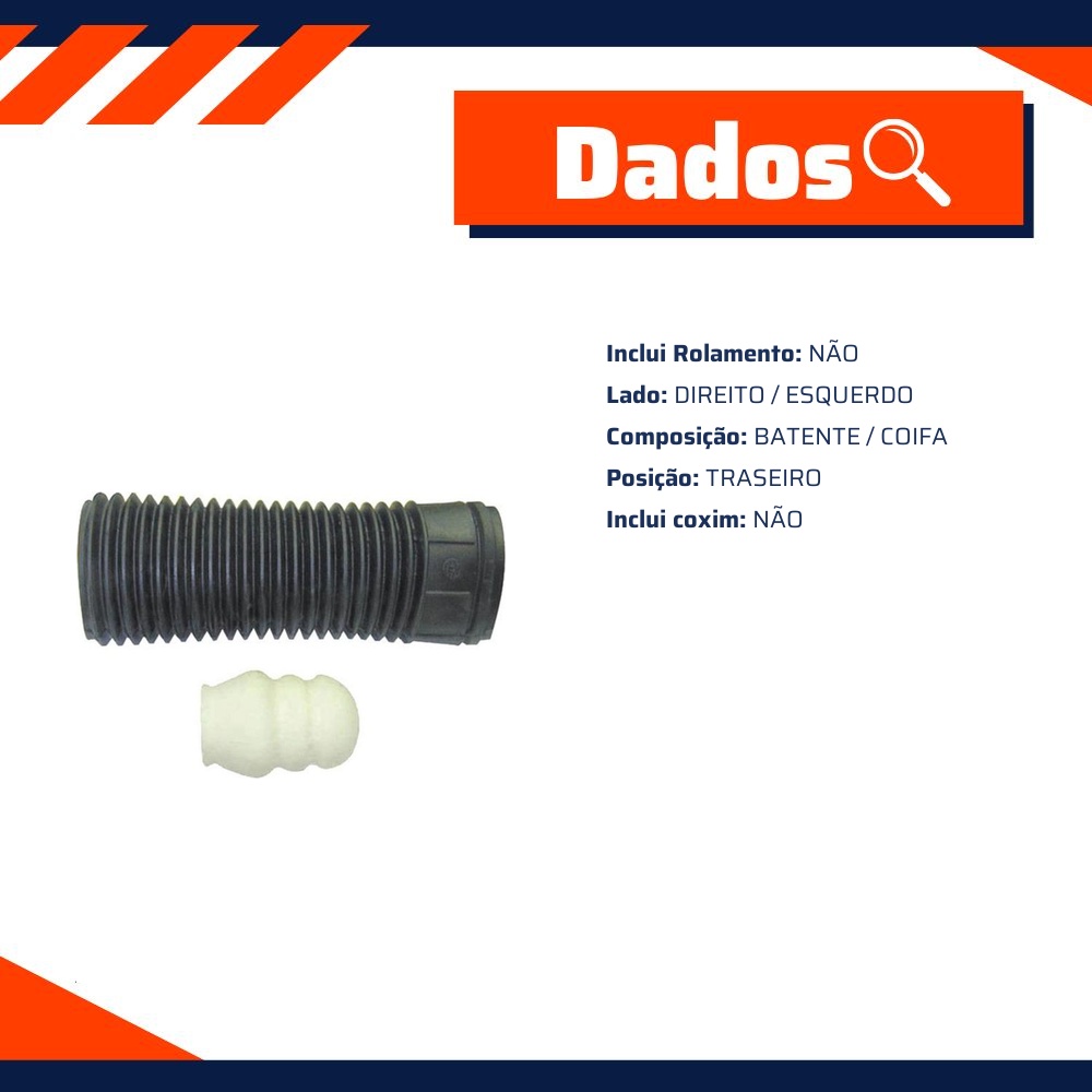Kit de Reparo do Amortecedor Traseiro para Fiat Palio - Kit & Cia - 10477