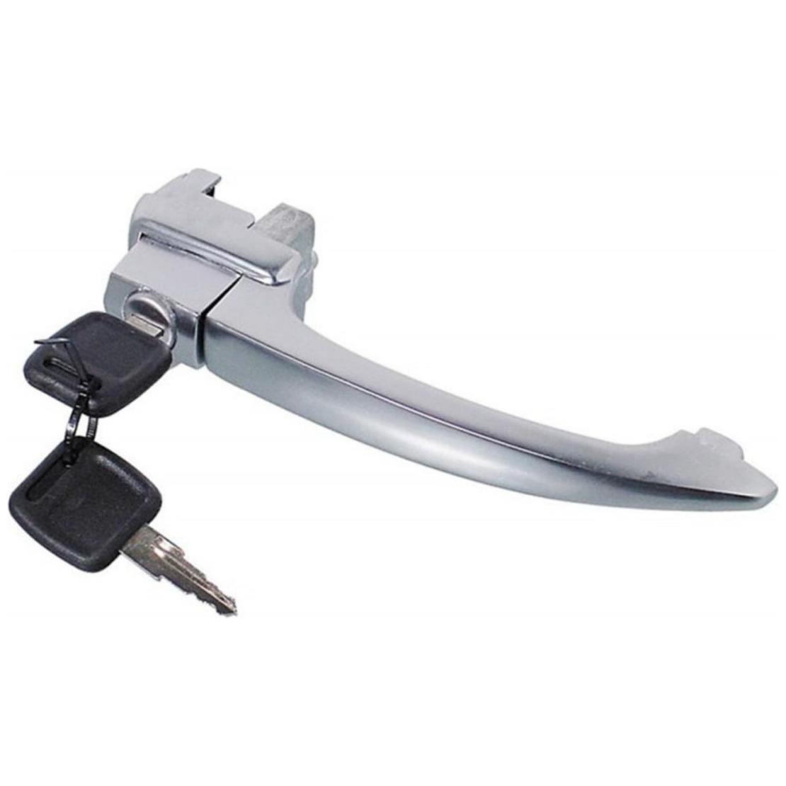 Maçaneta Externa Dianteira Esquerda Cinza para Karmann Ghia Coupé e Volkswagen Fusca - Atemis - 1168