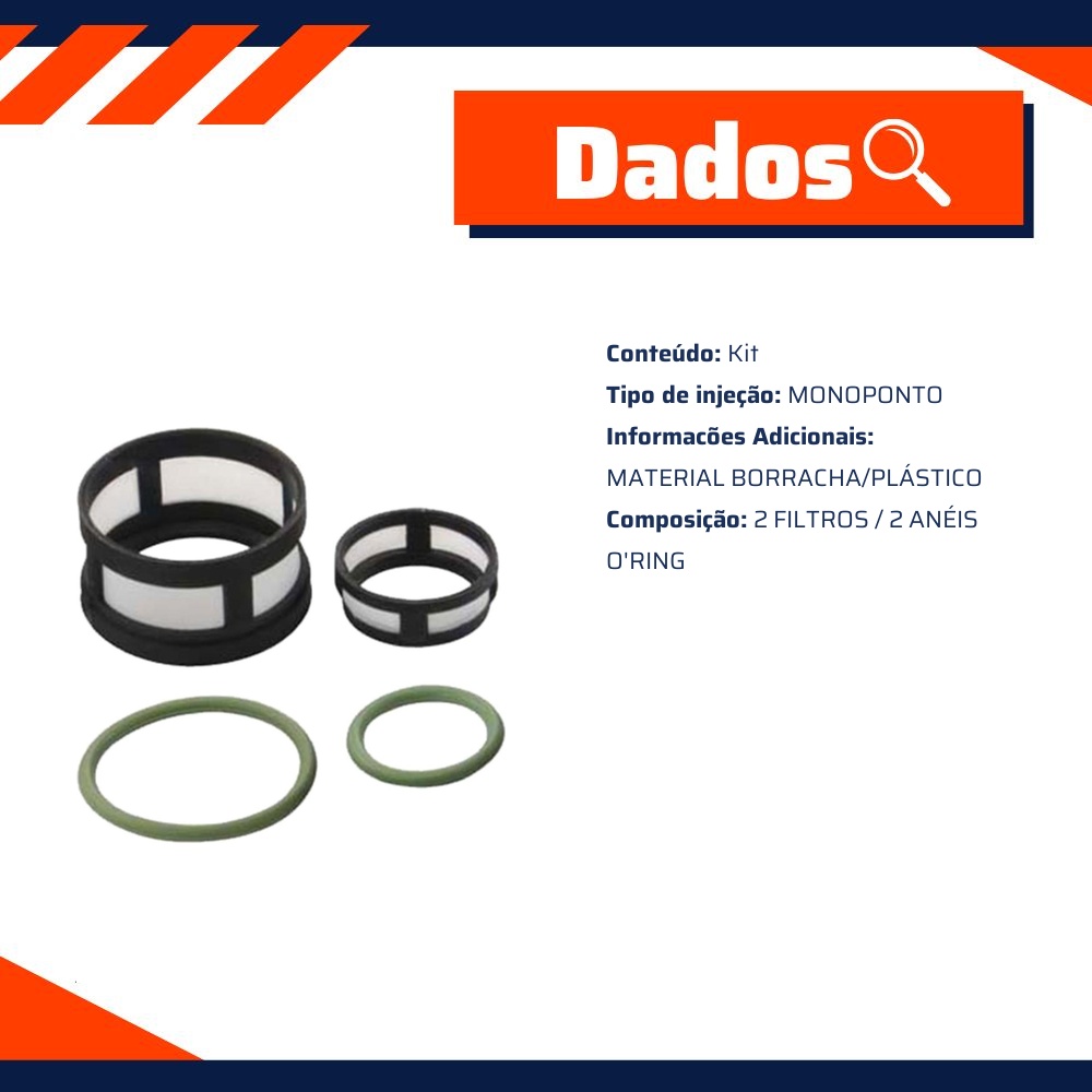 Kit de Filtros para Bico Injetor - DS - 1201