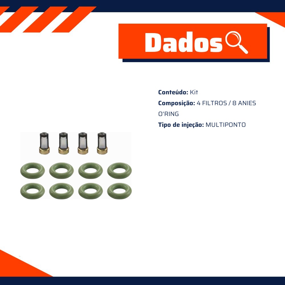 Kit de Filtros para Bico Injetor - DS - 1203