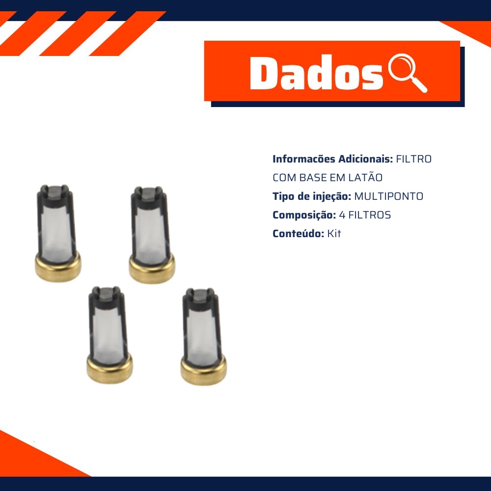 Kit de Filtros para Bico Injetor - DS - 1208