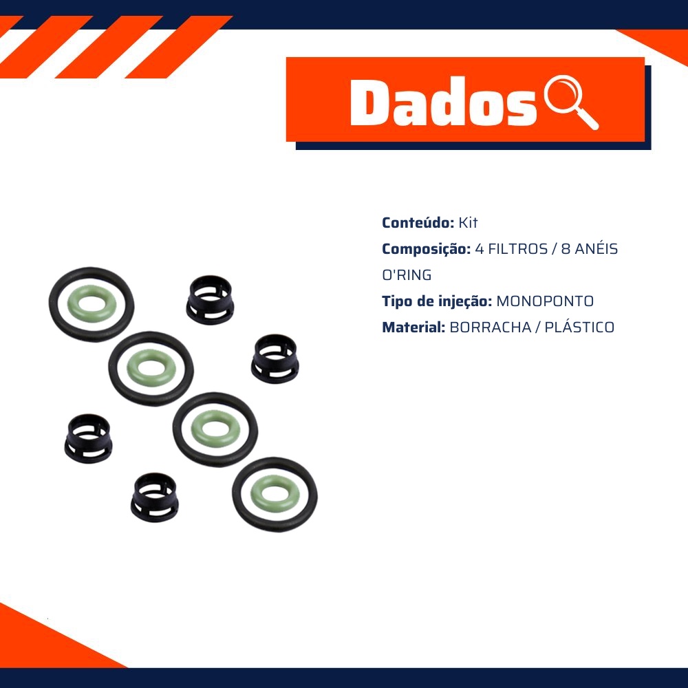 Kit de Filtros para Bico Injetor - DS - 1240