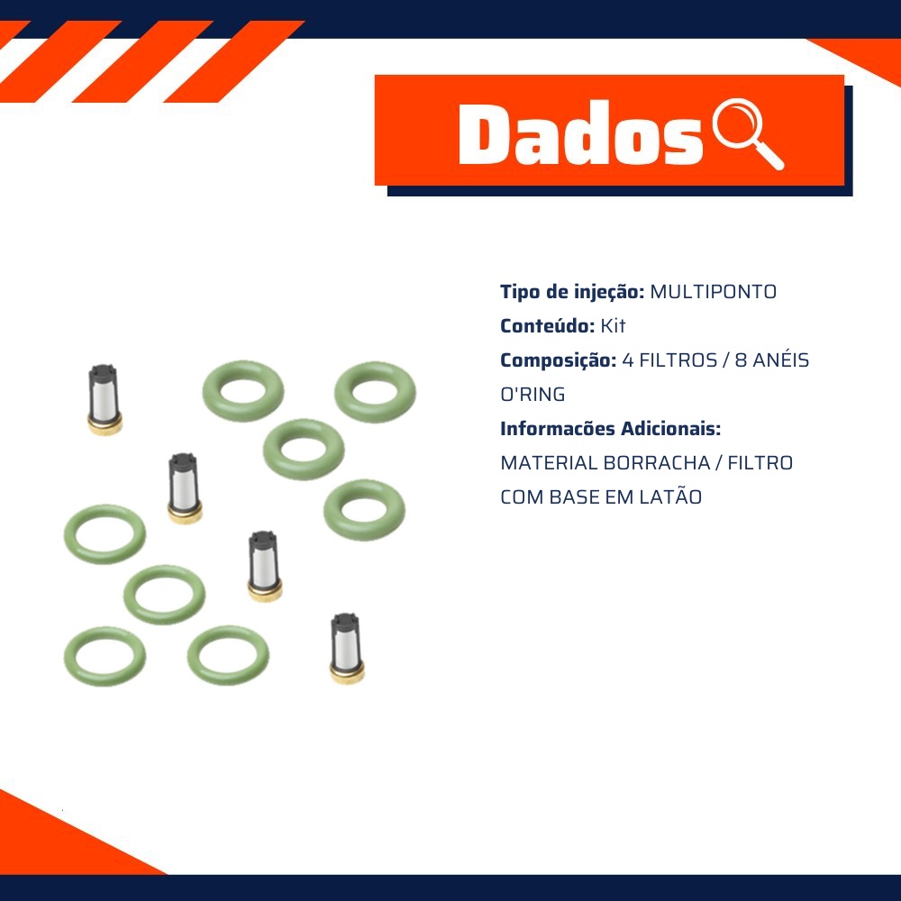Kit de Filtros para Bico Injetor - DS - 1243