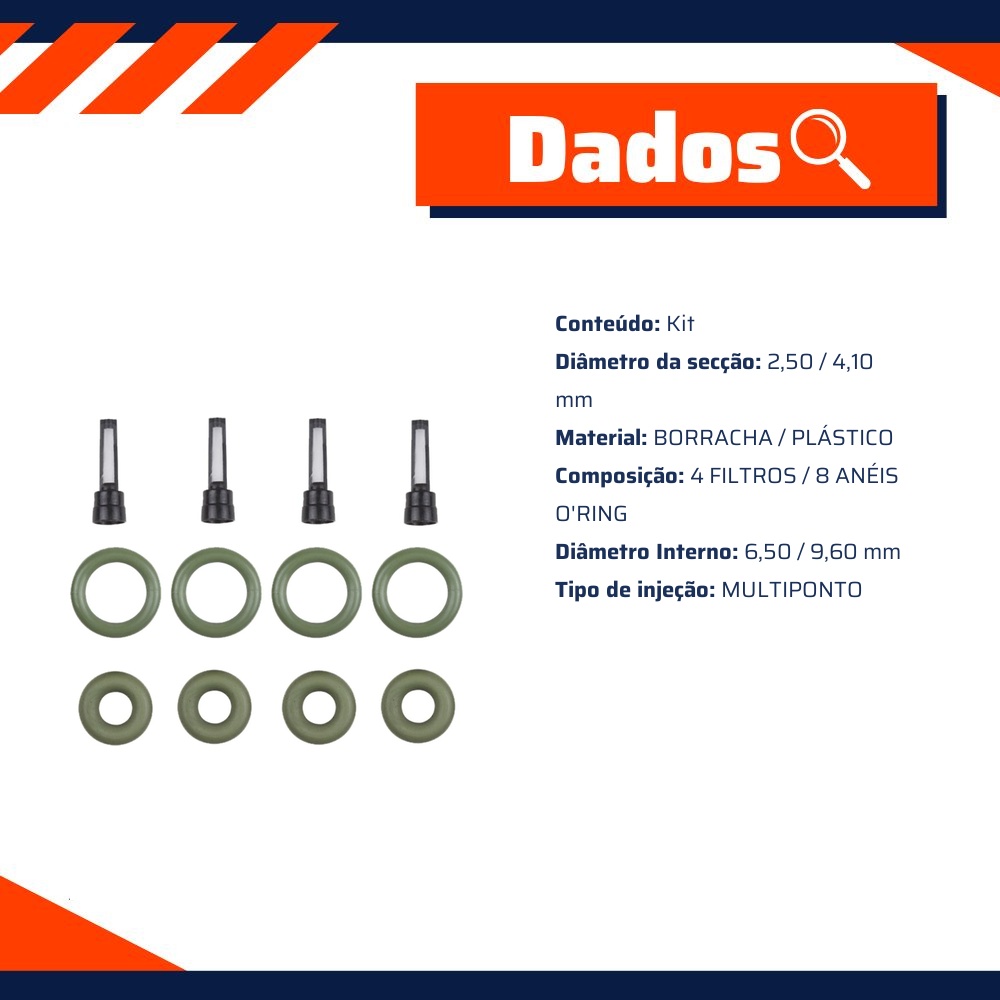 Kit de Filtros para Bico Injetor - DS - 1245